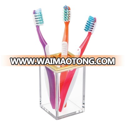 wholesale clarity vanities acrylic toothbrush holder stand for kitchen/bathroom