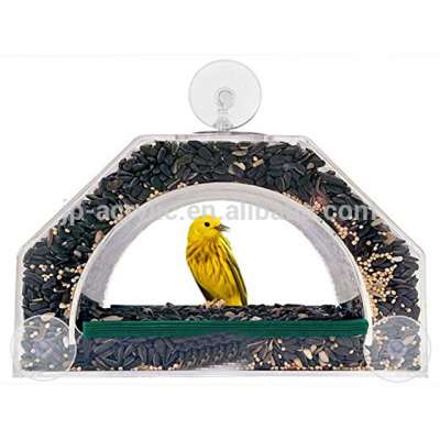 Clear acrylic bridge window bird feeder House for Small Birds Like Finch and Chickadee